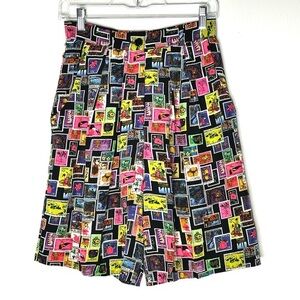 Vintage Ann Taylor Studio Silk Pleated Shorts Postage Stamp Lined 6 (26” Waist)